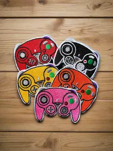 Colorful GameCube Controller Patches for Gamers: Iron On or Sew On