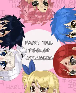 Fairy Tail Vinyl Peeker Stickers