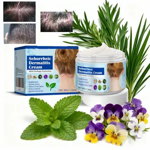 Folliculitis Treatment Cream – Natural Herbal Formula with Honeysuckle, Dandelion, Sophora & Phellodendron for Scalp, Face & Body Care, Soothing & Repairing 50g, Seborrheic Dermatitis Cream