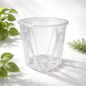 Clear Vented Aroid Pots  | Slotted Pots for Tropical Houseplants
