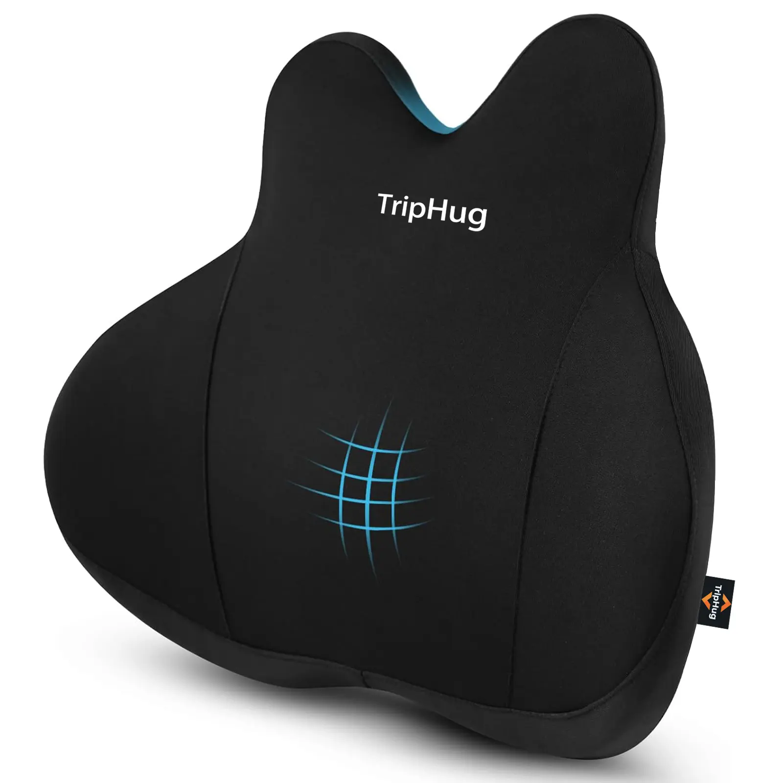 Memory Foam Lumbar Support Pillow for Office Chair, Gaming Chairs & Car Seats - Adjustable Support, Breathable, Ergonomic, Low Back Pain Relief (Black), Adjustable Support Lumbar Pillows