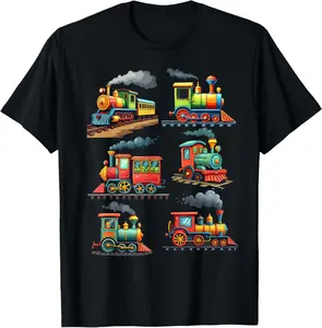 Trains For Boys Steam Locomotive Train For Toddler Boys T-Shirt