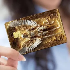 2pcs Set of Stickers,  Design Featuring the Archangel Michael Pattern, Credit Card Sticker Set, Debit Card Skin, Fun Bank Card Skin, Small Holiday Gift, Frosted Texture with a Comfortable Feel, Skin Suitable for Small Chip Cards