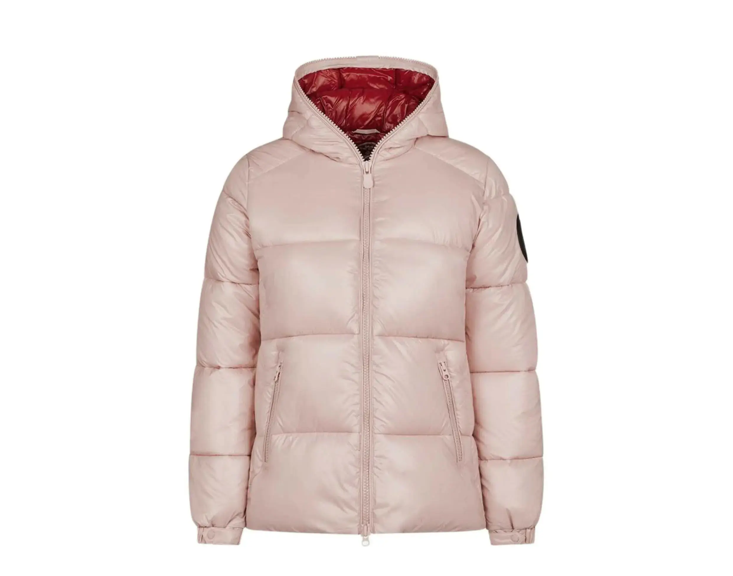 Save The Duck Luck Hooded Puffer Jacket in Blush Pink | Women's