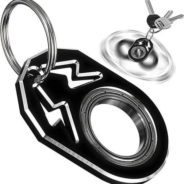 Lightning Fidget Keychain Spinner (CNC 6061 Anodized Aluminum) – Venting Keychain for Anxiety Relief, Perfect Gift for Everyone