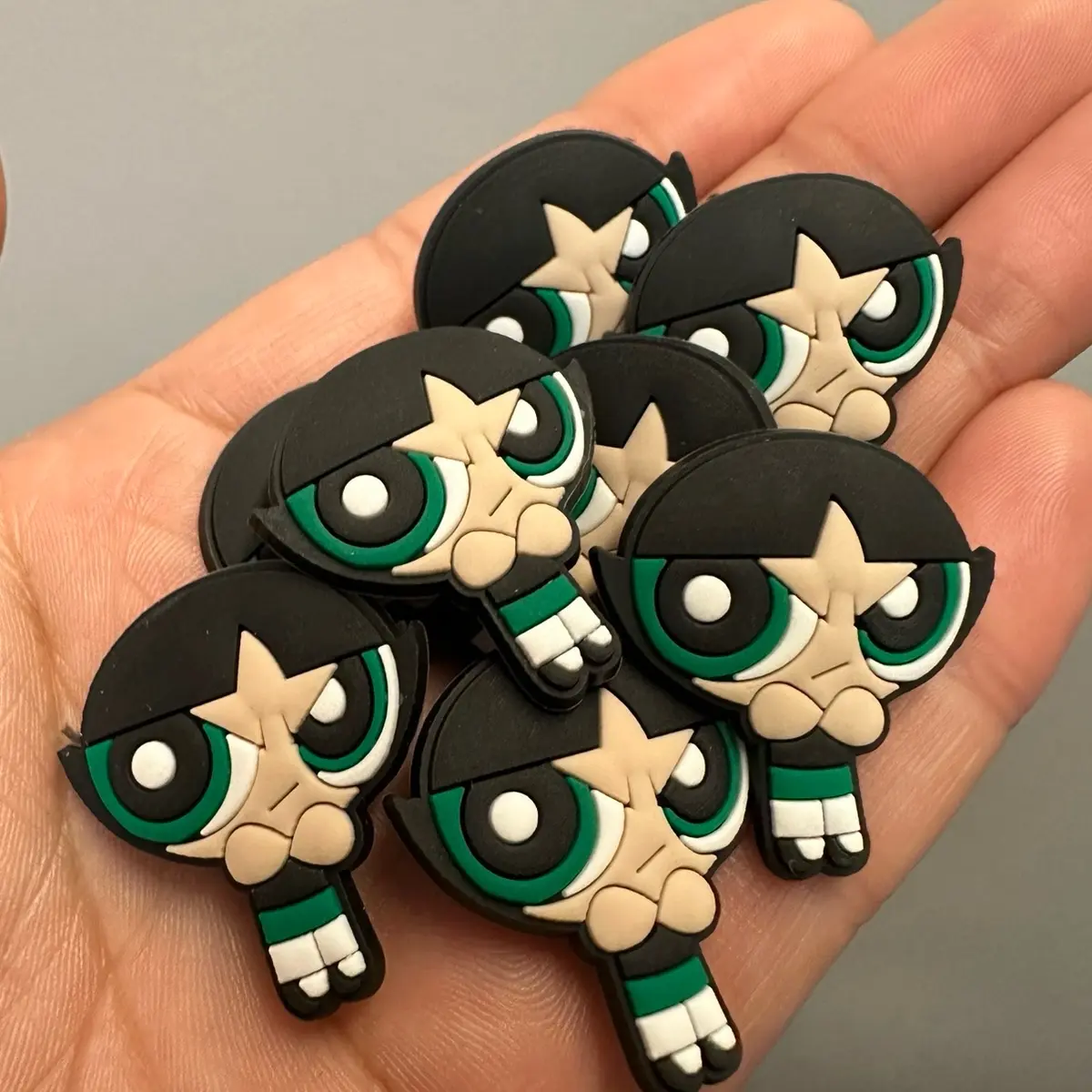 Cute Moody Buttercup Croc Charm Powerpuff girls