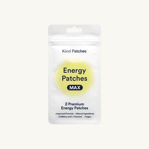 [FREE GIFT – NOT FOR SALE] Kind Patches | Energy MAX Mini Pack | 2 Premium Energy Patches: Guarana Extract + L-Theanine, Sustained Energy & Focus, Up to 8 Hours, Sample Pack
