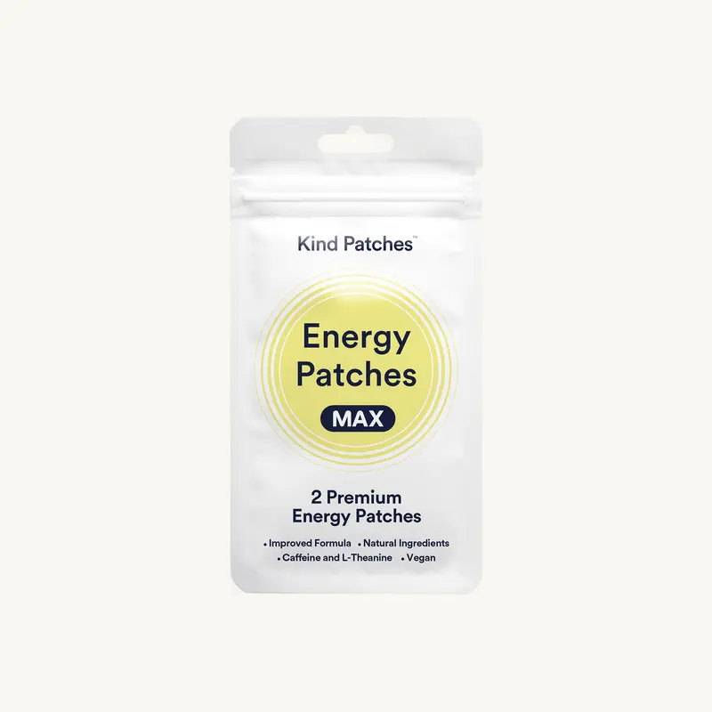 [FREE GIFT – NOT FOR SALE] Kind Patches | Energy MAX Mini Pack | 2 Premium Energy Patches: Guarana Extract + L-Theanine, Sustained Energy & Focus, Up to 8 Hours, Sample Pack