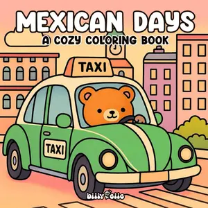 MEXICAN DAYS – A Cute and Relaxing Mexican Coloring Book for Adults and Teens