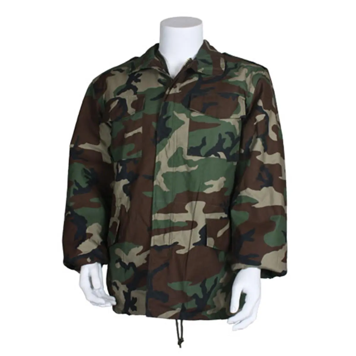 212 MAIN Menswear Long Sleeve Camouflage Cotton M65 Field Coat with Liner - Adjustable Cuff, Heavy Zipper, Pockets, Casual Longsleeves Jacket, Outerwear Coats