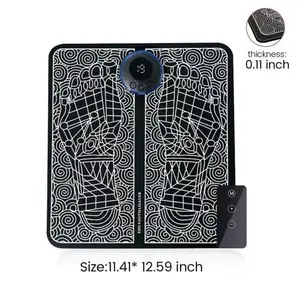 Relaxing Foot Massage Pad, Non-Slip Foot Mat for Home & Office Use，With remote control, 8 modes & 16 intensity levels