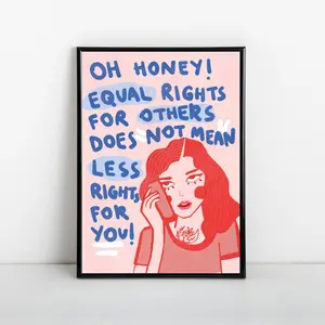 1pc Canvas Poster - Equality Poster, Equal Rights Art Print, Retro Home Decor Wall Art - Canvas - For Living Room, Bedroom, Office -  Perfect Gift for Human Rights Advocates & Art Lovers