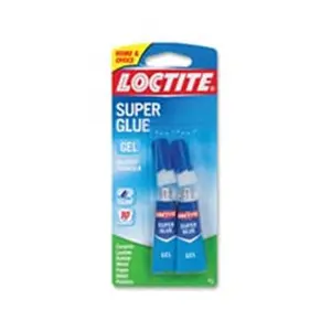 Loctite LOC Super Glue Gel- Twin Tubes- No-Drip- 14 oz.- 2-PK- Clear