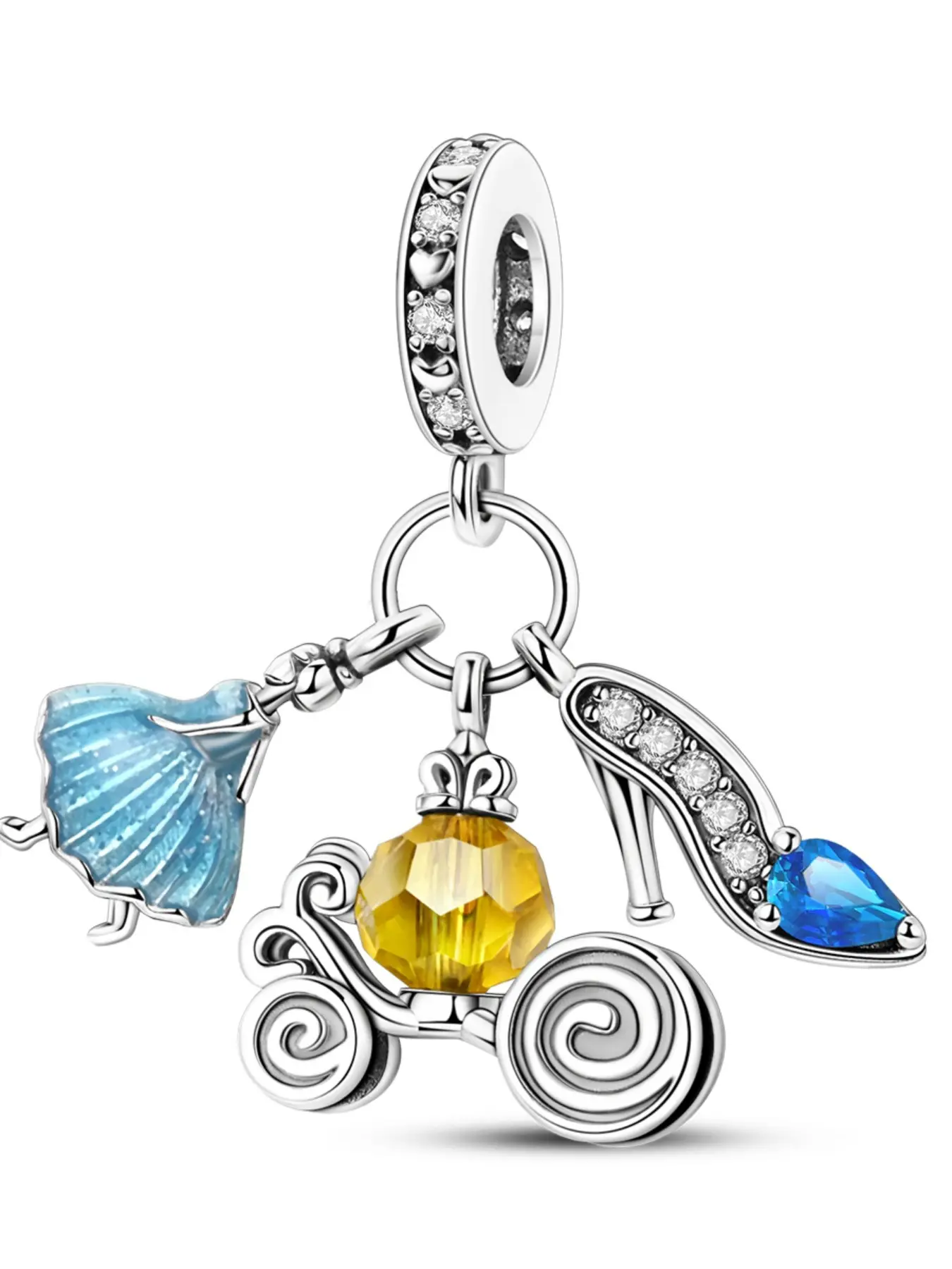 Pumpkin Carriage & Crystal Shoe Pendant DIY Jewelry Making Kit, Diy Pendants, Ideal Gift for Girlfriend on Valentine's Day/birthday, All Seasons Casual Style