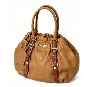 Pre-owned PRADA Tessuto Saffiano Tote (in Caramel)