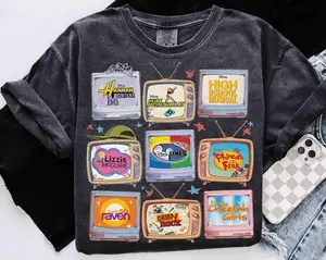 Comfort Color Channel Movie TV Shirt, Phineas And Ferb Lizzie McGuire High School Musical Channel Fan Tee, Walt World Trip