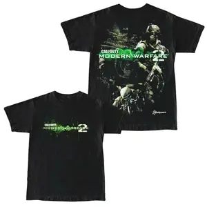 Vintage Call Of Duty Modern Warfare 2 IW 2 Sided T-shirt, Unisex Graphic Crew Neck Tee, Cotton Gift
