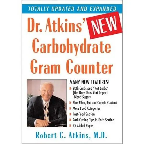 USED Book - Dr. Atkins' New Carbohydrate Gram Counter: More Than 1200 Brand-Name and Generic Foods Listed with Carbohydrate, Protein, and Fat Contents by Atkins, Robert C. (Paperback) - english