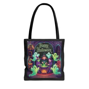 Halloween Tote Bag, Spooky Ghost Bag, Witchy Tote for Trick-or-Treating, Halloween Accessory, Fall Festival Shopping Bag