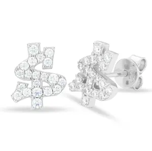 【#E533】UCCIYO Synthetic Moissanite Earrings For Women 925 Sterling Silver Stud Earring Men Hip Hop Jewelry Couple Gift