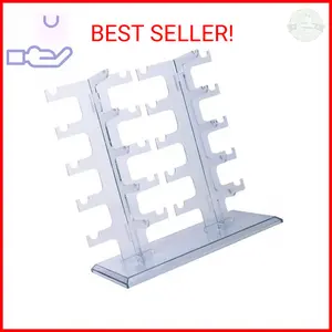 Two Row Sunglasses Rack 10 Pairs Glasses Holder Display Stand Transparent