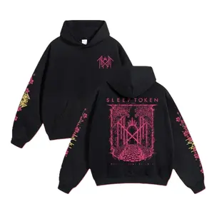 Sleep Token Unisex Hoodie for Autumn Winter Thick Warm Sleep Symbol Fan Style Retro Print Versatile for Ins Street Style Couples Outfits Top Choice for Boyfriend Gift Fabric Menswear Casual Fit Fans Merch