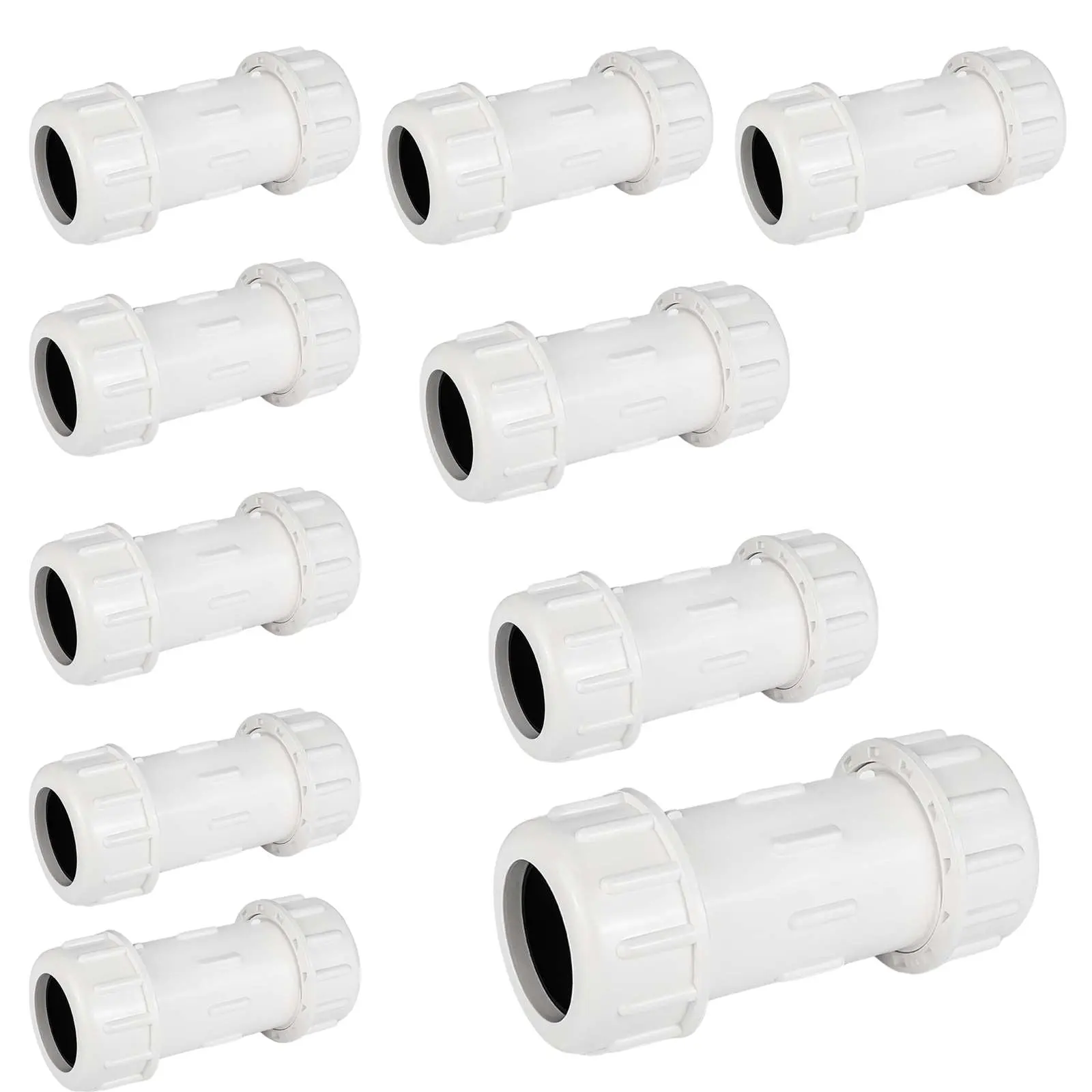 10 Pcs 1-1/4" PVC Compression Coupling