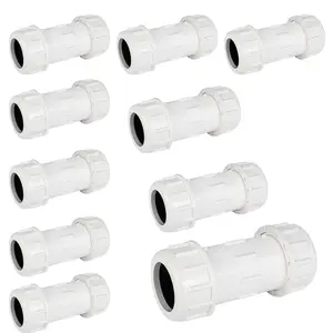 10 Pcs 1-1/4" PVC Compression Coupling