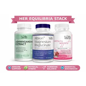 Her Equilibria Stack | Ashwagandha Extract Gummies, Magnesium Bisglycinate, and Women’s Support Formula