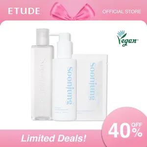 [ETUDE Official] Soonjung Cleansing Milk 10.1 fl oz (200ml + 100ml)+ pH5.5 Relief Toner 11.8 fl oz (350ml) Set | Gentle Hydration-Retaining Cleanse | Soothing Barrier Support | Makeup Removal