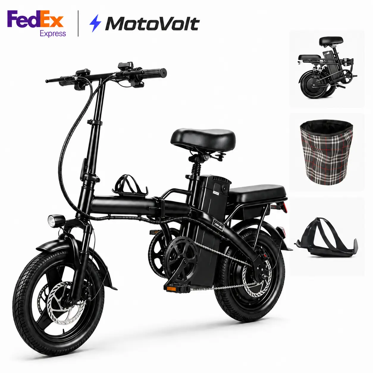 Folding All-Terrain Electric Bike for Adults, 1000W Motor, 48V 15Ah Battery, 20+MPH, 14-Level Suspension, Disc Brakes, UL2849 Certified Foldable E-Bike to shop Adult Electric Bike Electric Bicycle with Suspension Tire f12 elecric youth Powerful