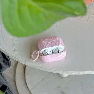 Pink personalized hollow leopard print headphone protective case with pink round buckle for AirPods 1 2 3 4 Pro Pro2 Earphone Protective Cover