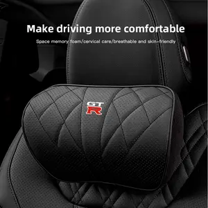 Car Memory Foam Headrest For Nissan Rogue Pathfinder X-Trail GTR Note Qashqai Juke Patrol Townstar Frontier Sentra Navara Maxima Micra Altima Versa Leaf Ariya Murano Armada Serena Sakura Titan Skyline Livina Pulsar