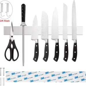 40CM 50CM Stainless Steel Knife Stand Magnetic Knife Holder Wall Block Storage Rack for Knives Kitchen Accessories Organizer