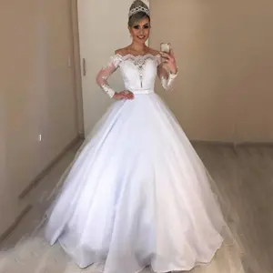 2025 one shoulder V-neck slim fashion puffy fly wedding dress lace dress