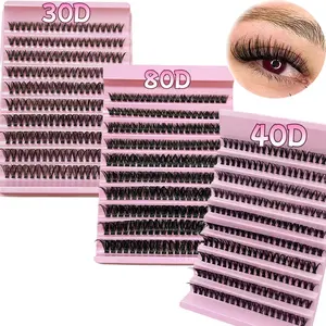 3 Boxes of 200 Lash Extensions, 0.07mm Thickness, D Curl, Voluminous Dense, Mixed Lengths 8-15mm, Reusable, Beginner Friendly