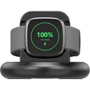 Charger for Fitbit Versa 4/Versa 3/Sense 2/Sense, Anti-Slip Charging Stand Dock with 4.4Ft USB Cable Cord for Sense 2/Sense/Versa 4/Versa 3 Smartwatch