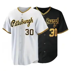 Mens Pittsburgh Seattle Baseball Stitched T-Shirt for Sports Fan  Baseball Jersey