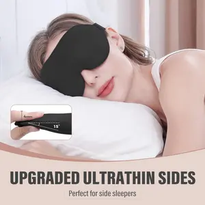 3D Sleep Eye Mask, Zero Pressure Design, Adjustable Shoulder Strap, Breathable Light Blocking Fabric, Ideal for Sleeping, Yoga, Travel, Blackout Sleep Mask