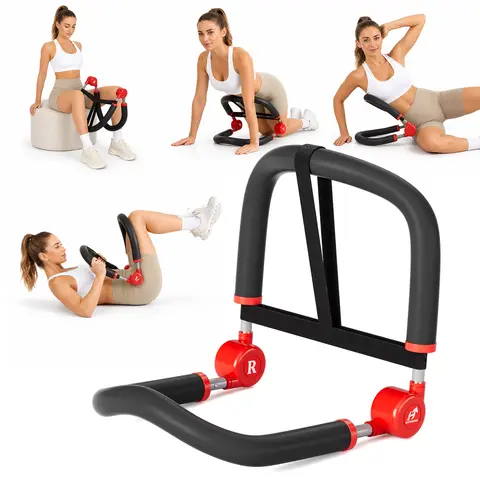 HOPHORSE 10-in-1 Adjustable Abdominal Machine - Compact Home Gym Equipment, 3 Resistance Levels, Abdominal Workout Gear for Home Gym Beginners with Ab Roller & Ergonomic Padding