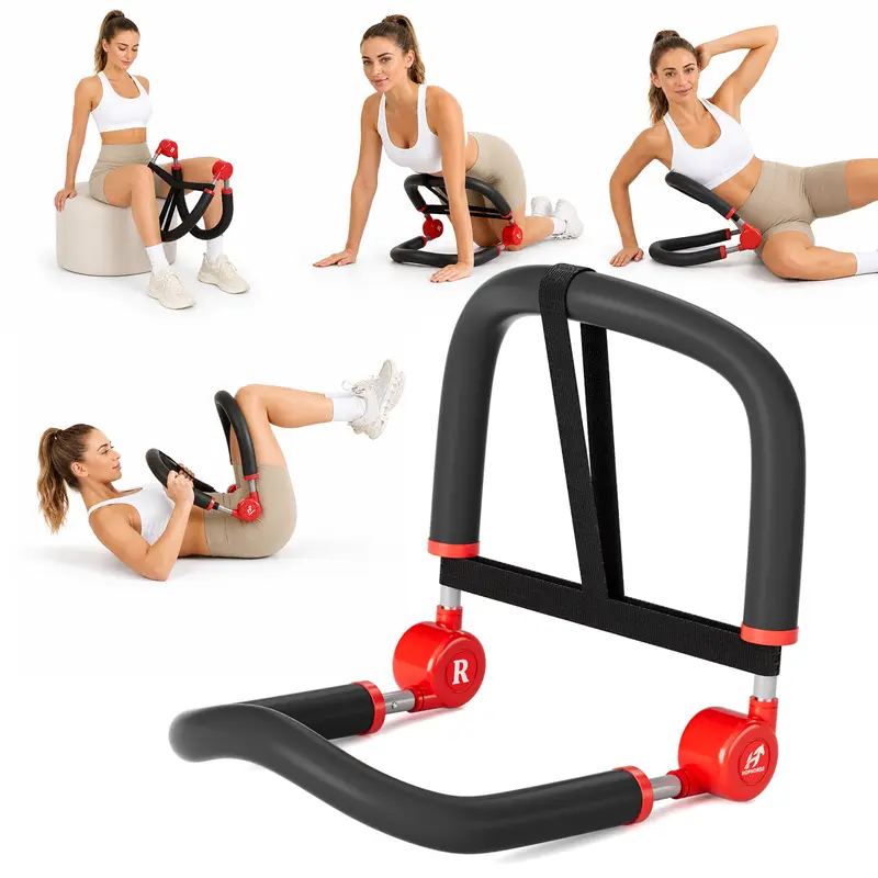 HOPHORSE 10-in-1 Adjustable Abdominal Machine - Compact Home Gym Equipment, 3 Resistance Levels, Abdominal Workout Gear for Home Gym Beginners with Ab Roller & Ergonomic Padding