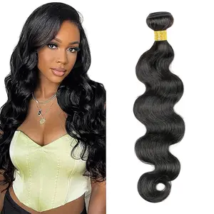 Tuneful Human Hair Bundles Body Wave Bundle Human Hair Single Bundle Natural Black Hair Extensions For Women