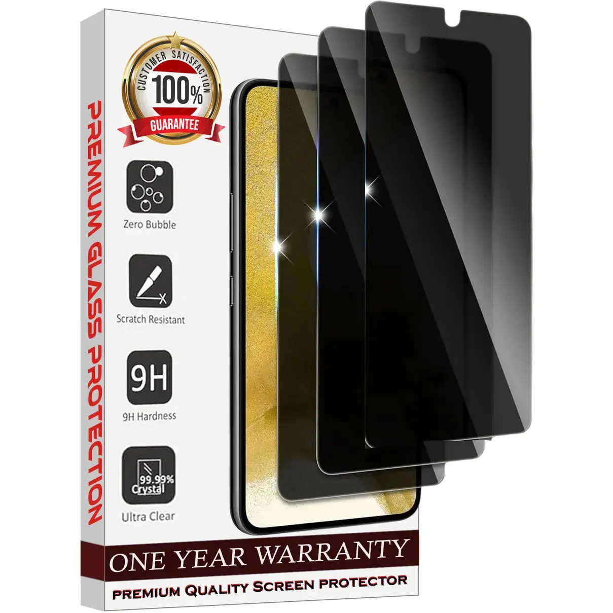 Entronix Case Privacy Screen Protector for Galaxy S20 Plus Protector, Pack of 3 with Support Fingerprint ID Anti-Spy Tempered Film Protection Durable