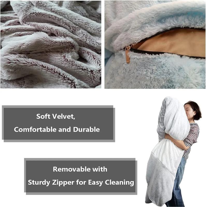 5FT Soft Fuzzy Bean Bag Couch with Filler for Cozy Living Room & Bedroom, Perfect Christmas Decor, Ideal Lazy Sofa