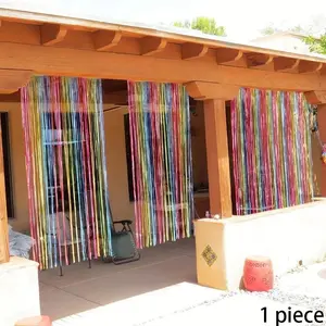 Colorful Door Curtain, 1 Count Glitter Door Curtain, Hanging Door Rope Curtain, Closet Door Curtain, Home Decoration Curtain, Living Room Partition, Window Wall Panel Edging Background