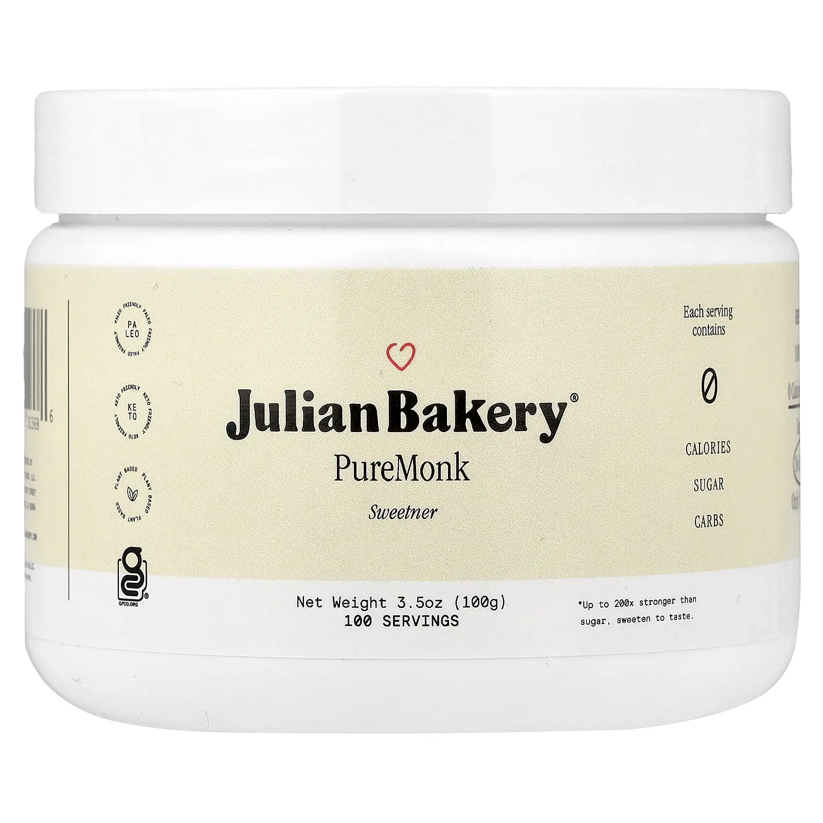 Julian Bakery PureMonk Sweetener, 3.5 oz (100 g)
