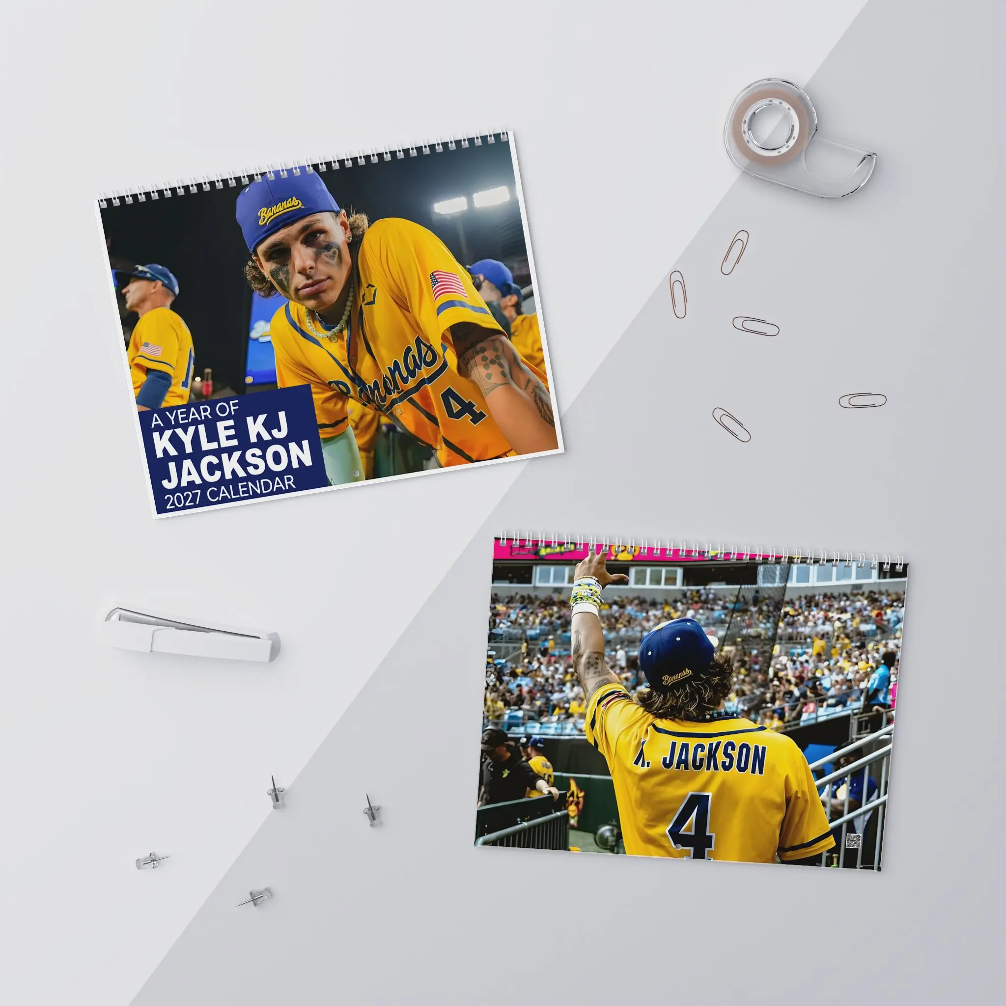KJ 2027 CALENDAR, Size 11x8.5'', Viral Baseball Star Wall Calendar & Desk Calendar 2026, Gift For Fans