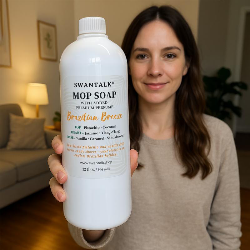 Mop Soap Variety Bundle (3-Pack, 96 fl oz Total) – 3 x 32oz Bottles – Includes Brazilian Breeze, Island Coconut, & Pacific Linen – Multi-Surface Concentrated Cleaning Solution - Deodorizing Floor Cleaner