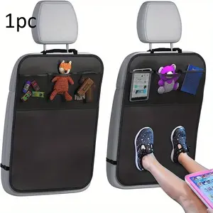 1pc Seat Backrest Protector, Suitable For The Rear Of Seats, Large Car Rear Seat Protector, Rear Seat Kick Seat Protector, Car Seat Covers, Car Seat Attachment
