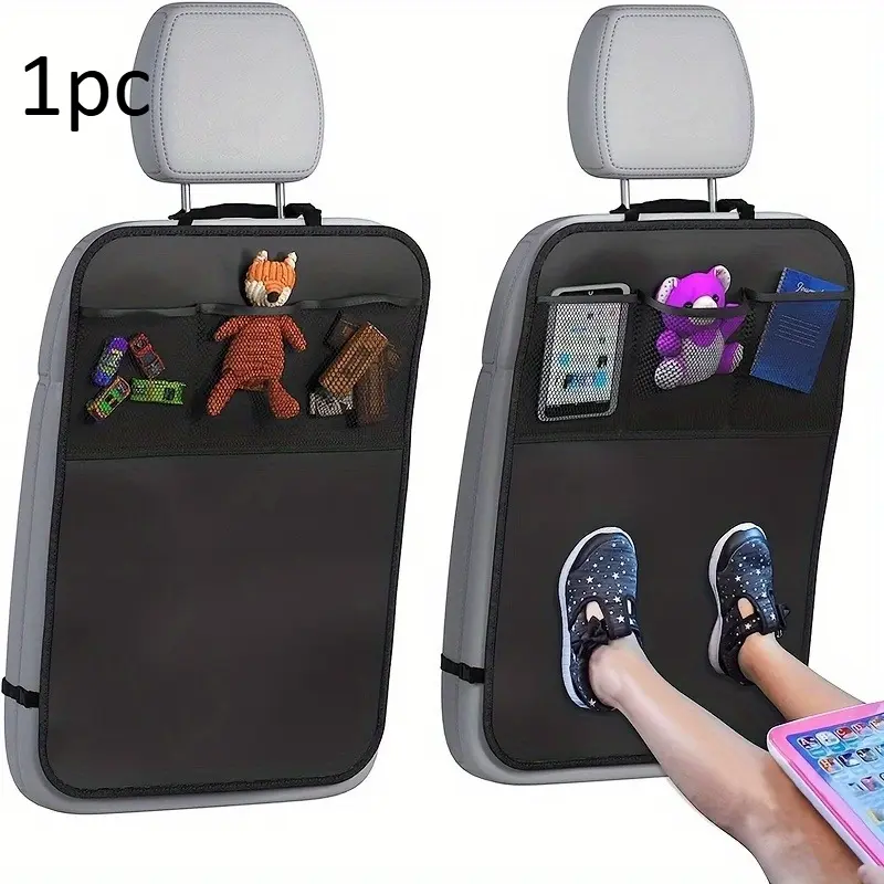 1pc Seat Backrest Protector, Suitable For The Rear Of Seats, Large Car Rear Seat Protector, Rear Seat Kick Seat Protector, Car Seat Covers, Car Seat Attachment